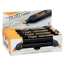 TRATTO VIDEO EVIDENZIATORE PASTEL CF.12 PZ ARANCIO MANDARINO