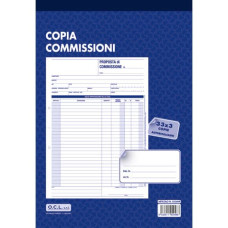 BLOCCO COPIA COMMISSIONI 50 FOGLI 3 COPIE FOMATO A4