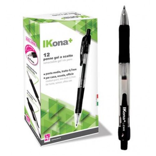 ikona Penna gel ink a scatto nero ikona 27536